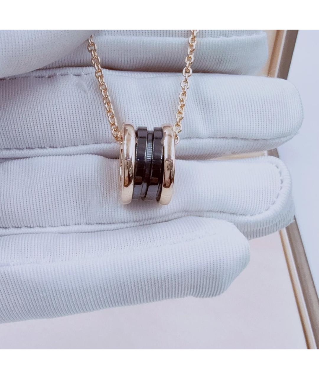 BVLGARI Черное колье из розового золота, фото 3