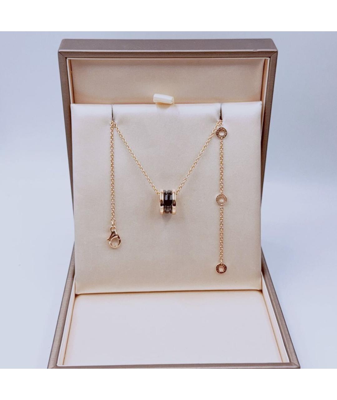 BVLGARI Черное колье из розового золота, фото 2