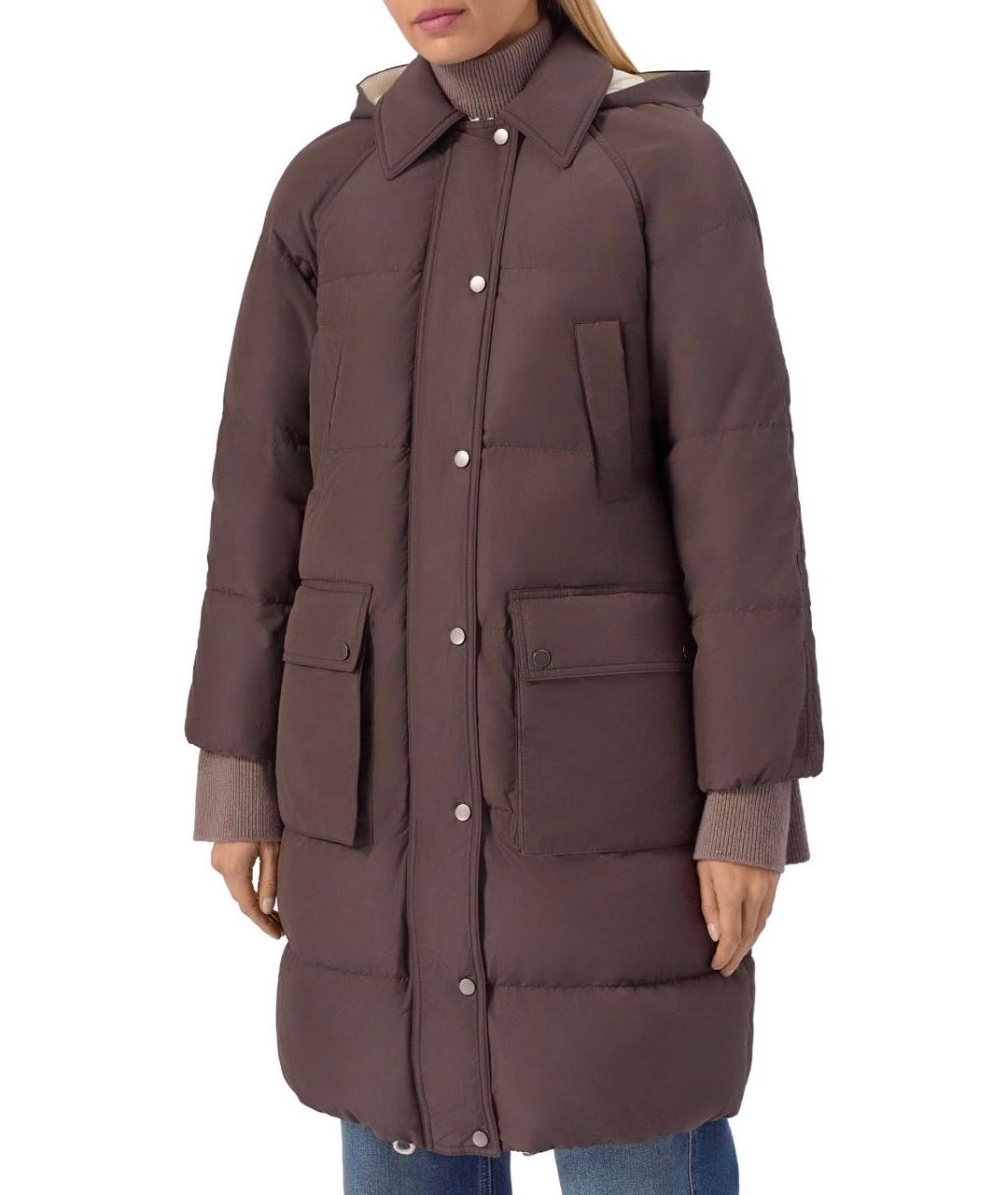 BRUNELLO CUCINELLI Коричневый пуховик, фото 7