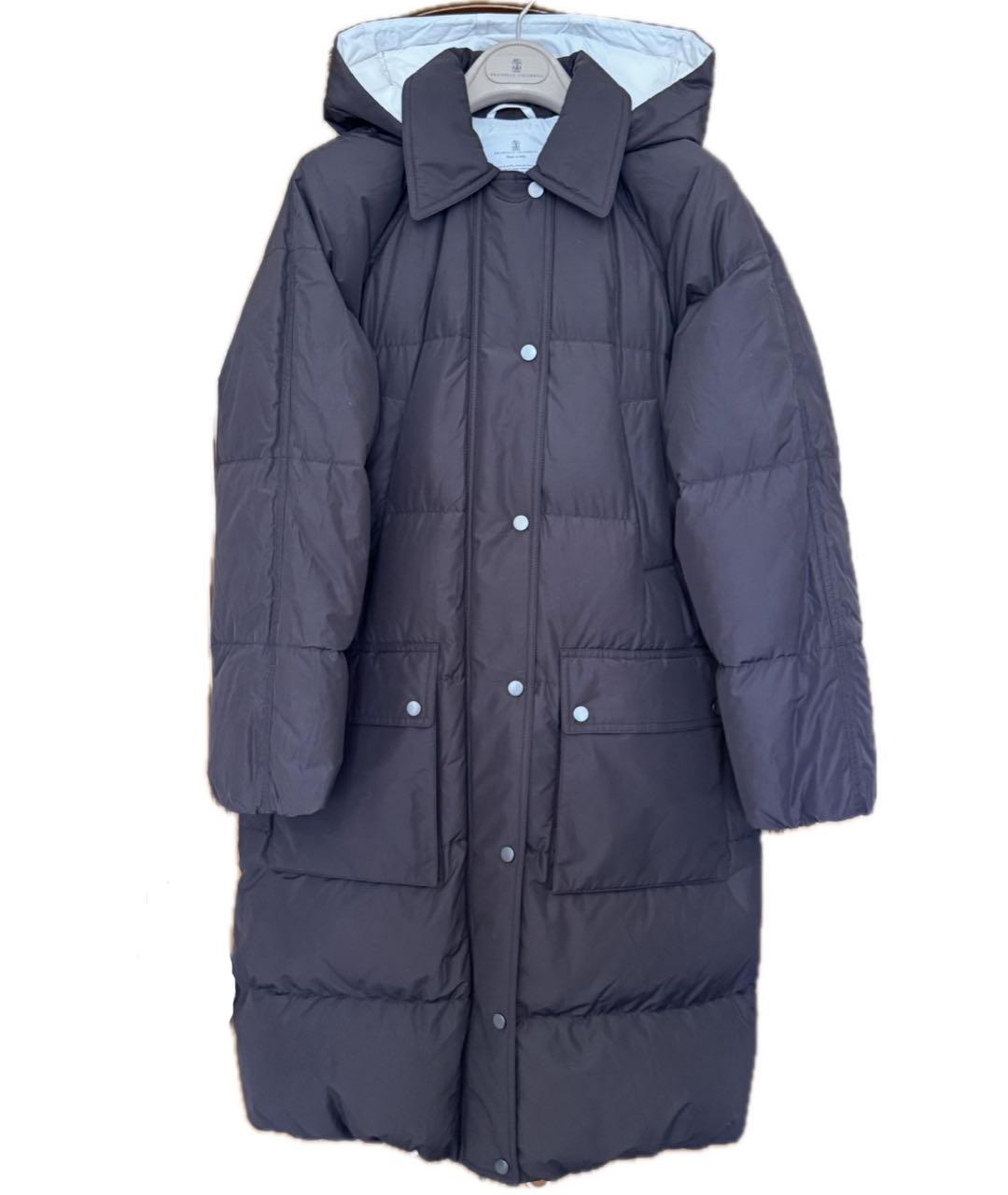 BRUNELLO CUCINELLI Коричневый пуховик, фото 8