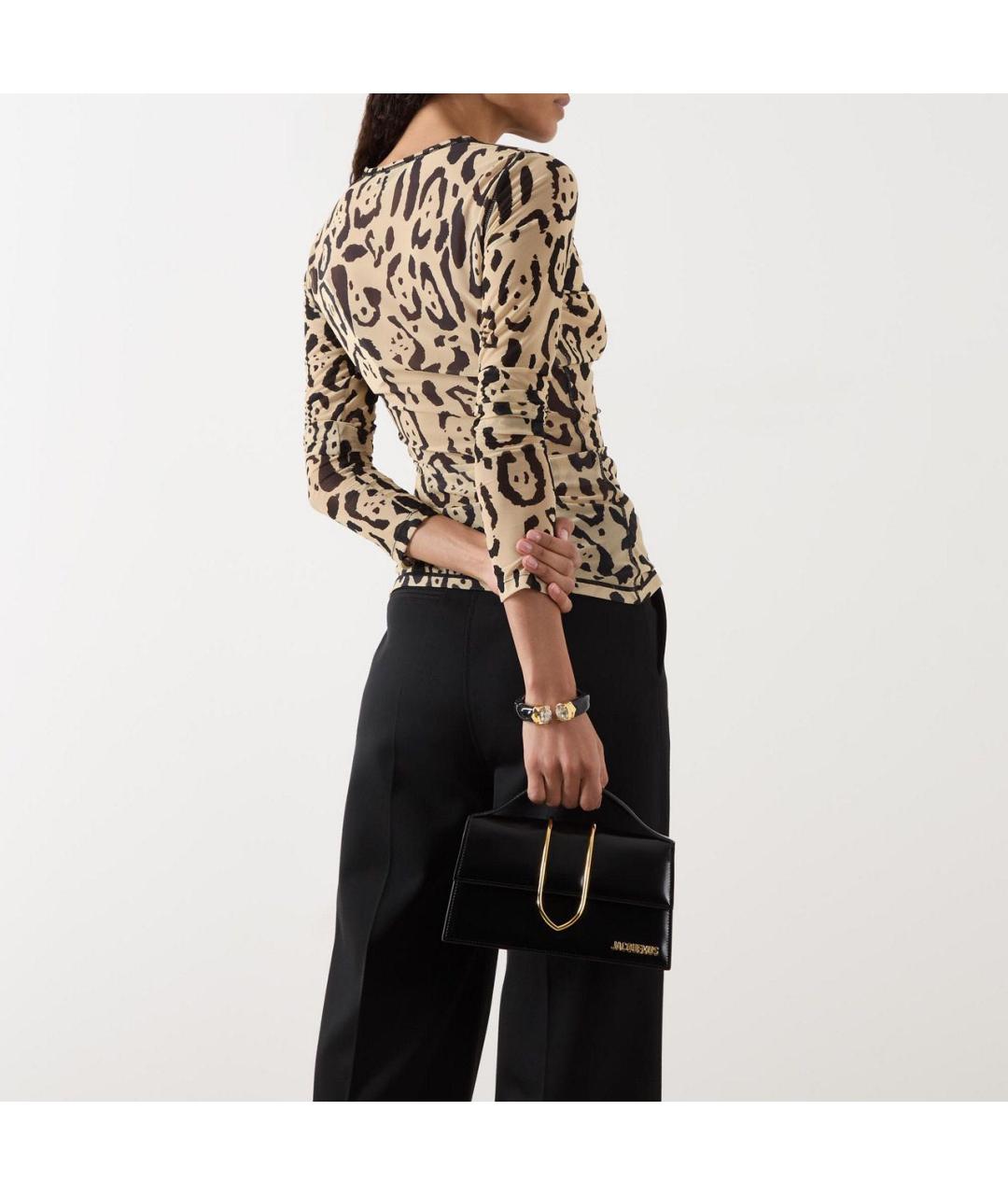 JACQUEMUS Черная сумка через плечо из лакированной кожи, фото 5