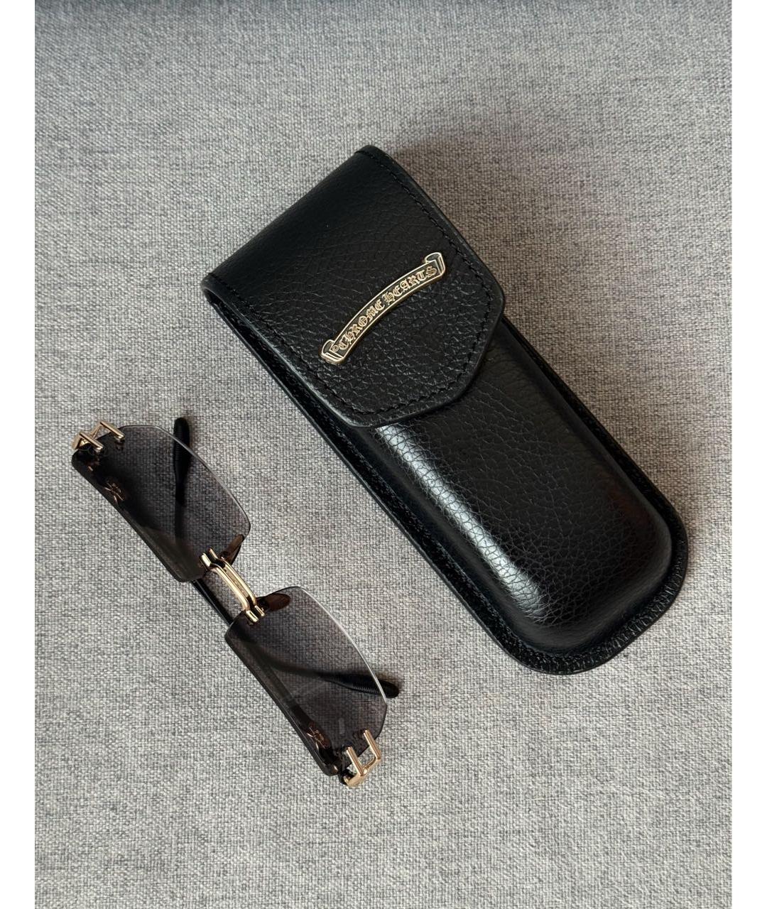 CHROME HEARTS Черные металлические солнцезащитные очки, фото 7