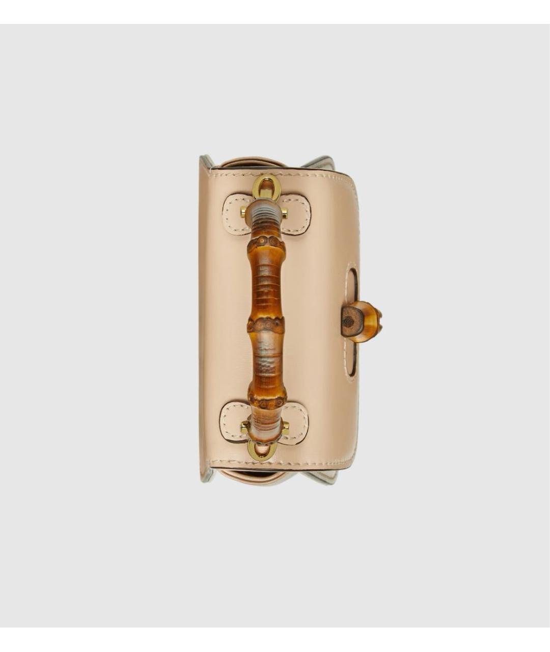 GUCCI Бежевая кожаная сумка через плечо, фото 6