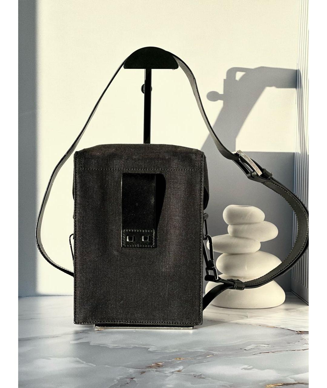 GUCCI Черная тканевая сумка через плечо, фото 3