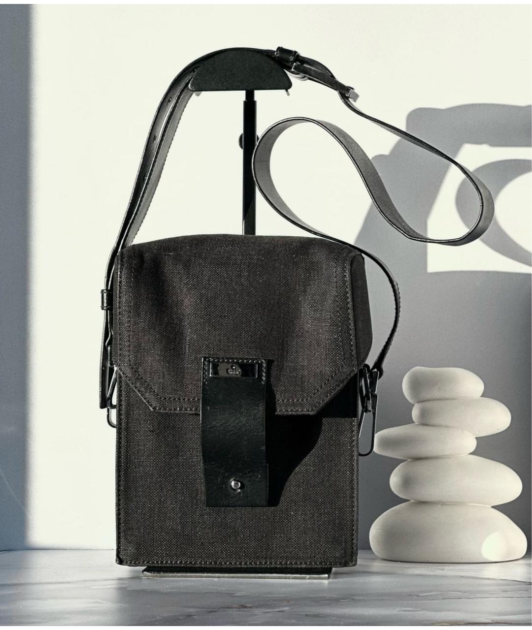 GUCCI Черная тканевая сумка через плечо, фото 2