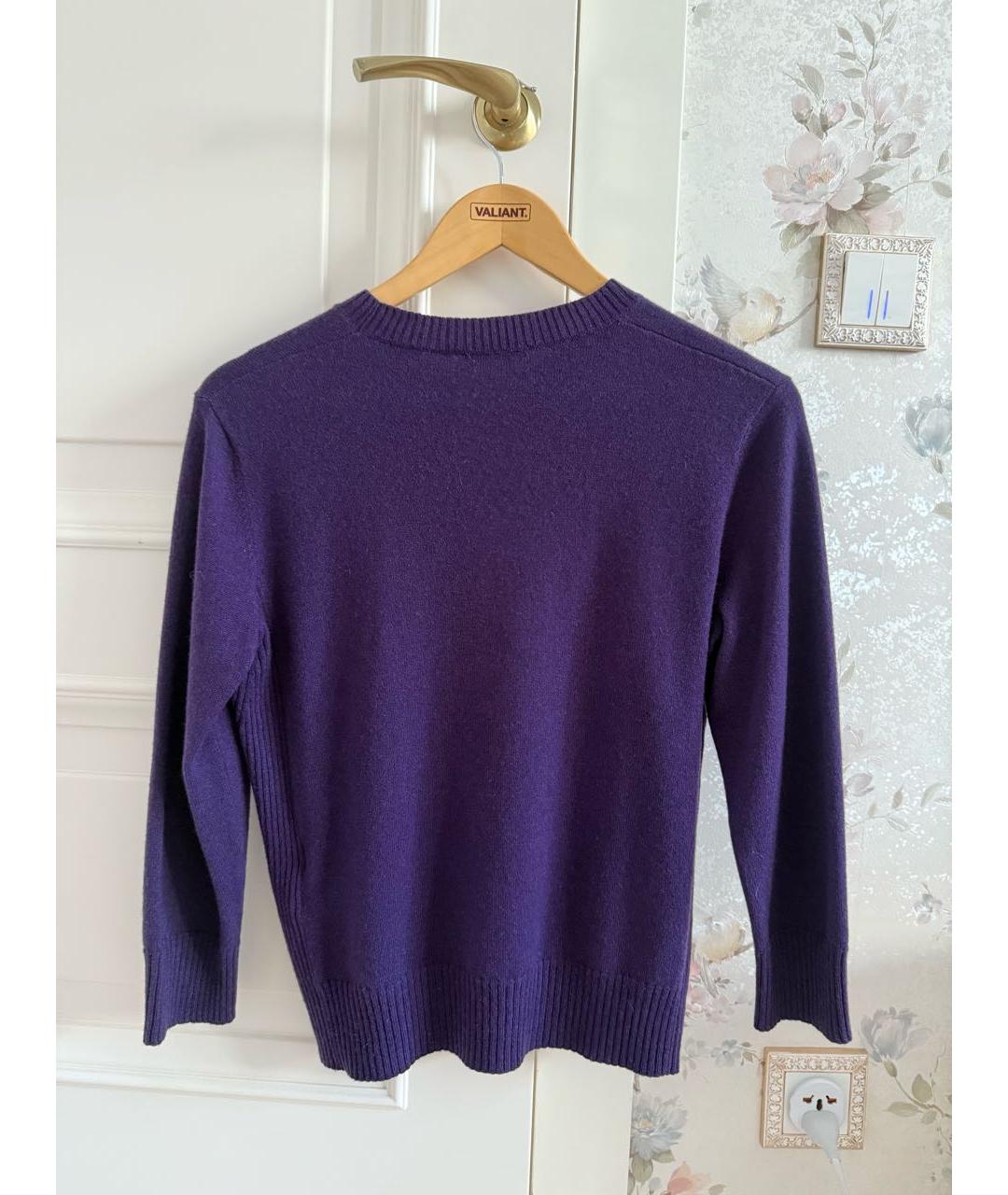 BOTTEGA VENETA Фиолетовый шерстяной джемпер / свитер, фото 2