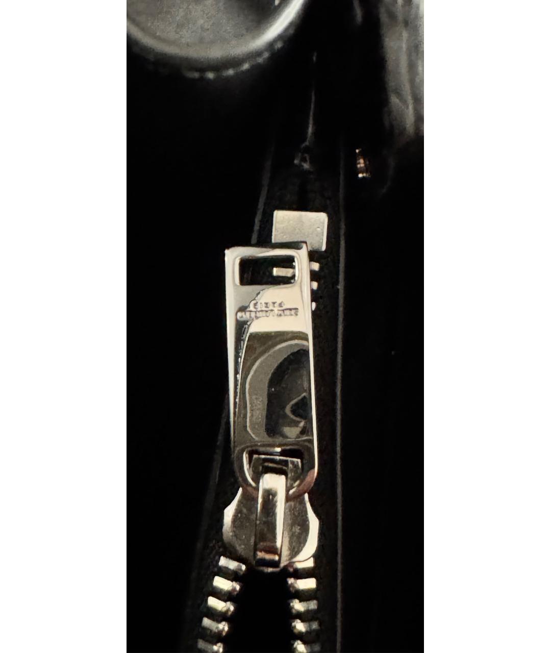 SAINT LAURENT Черная сумка через плечо из лакированной кожи, фото 8