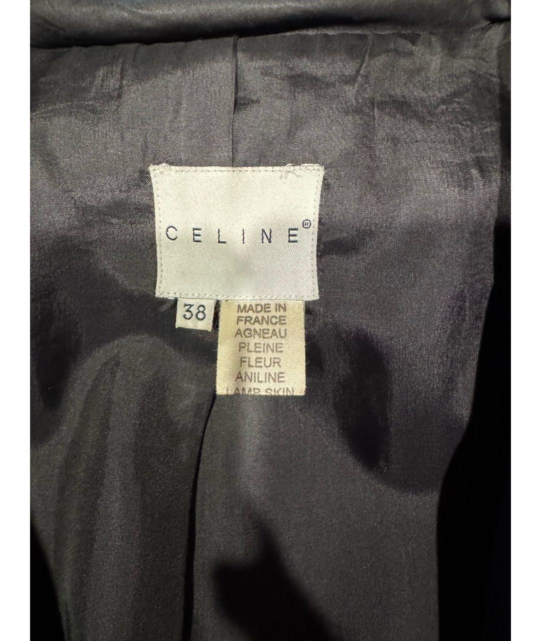 CELINE Черная кожаная куртка, фото 5