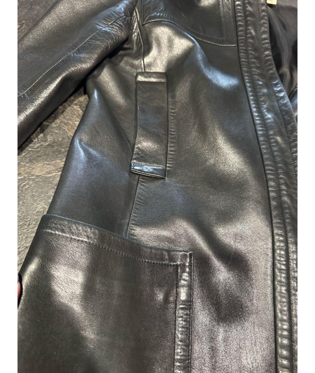 CELINE Черная кожаная куртка, фото 7