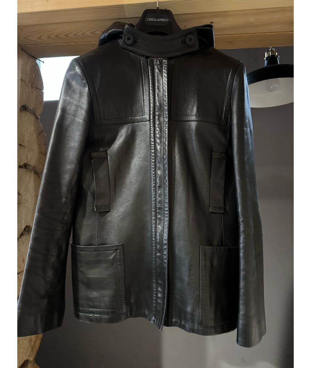 CELINE Черная кожаная куртка, фото 9