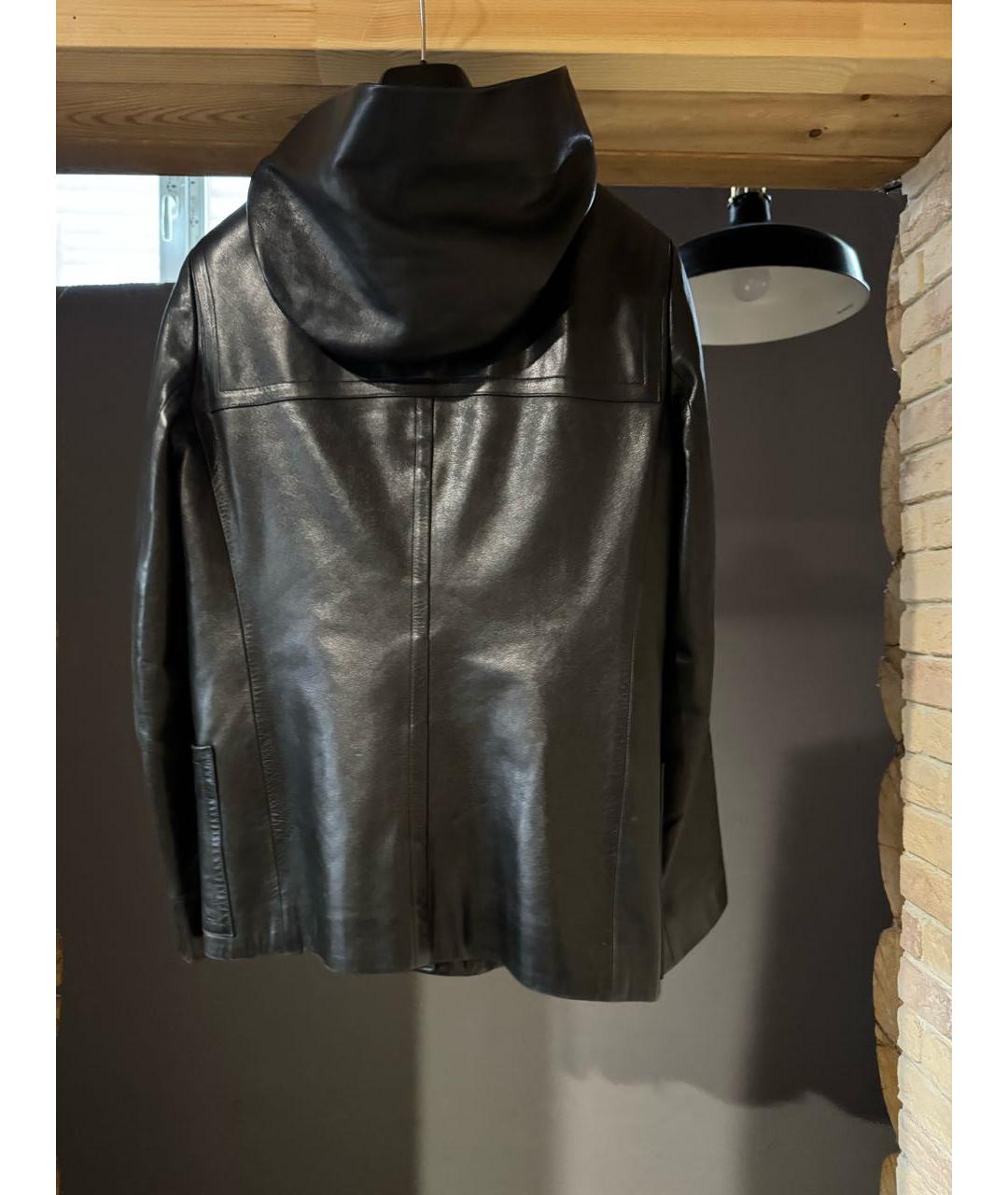 CELINE Черная кожаная куртка, фото 2