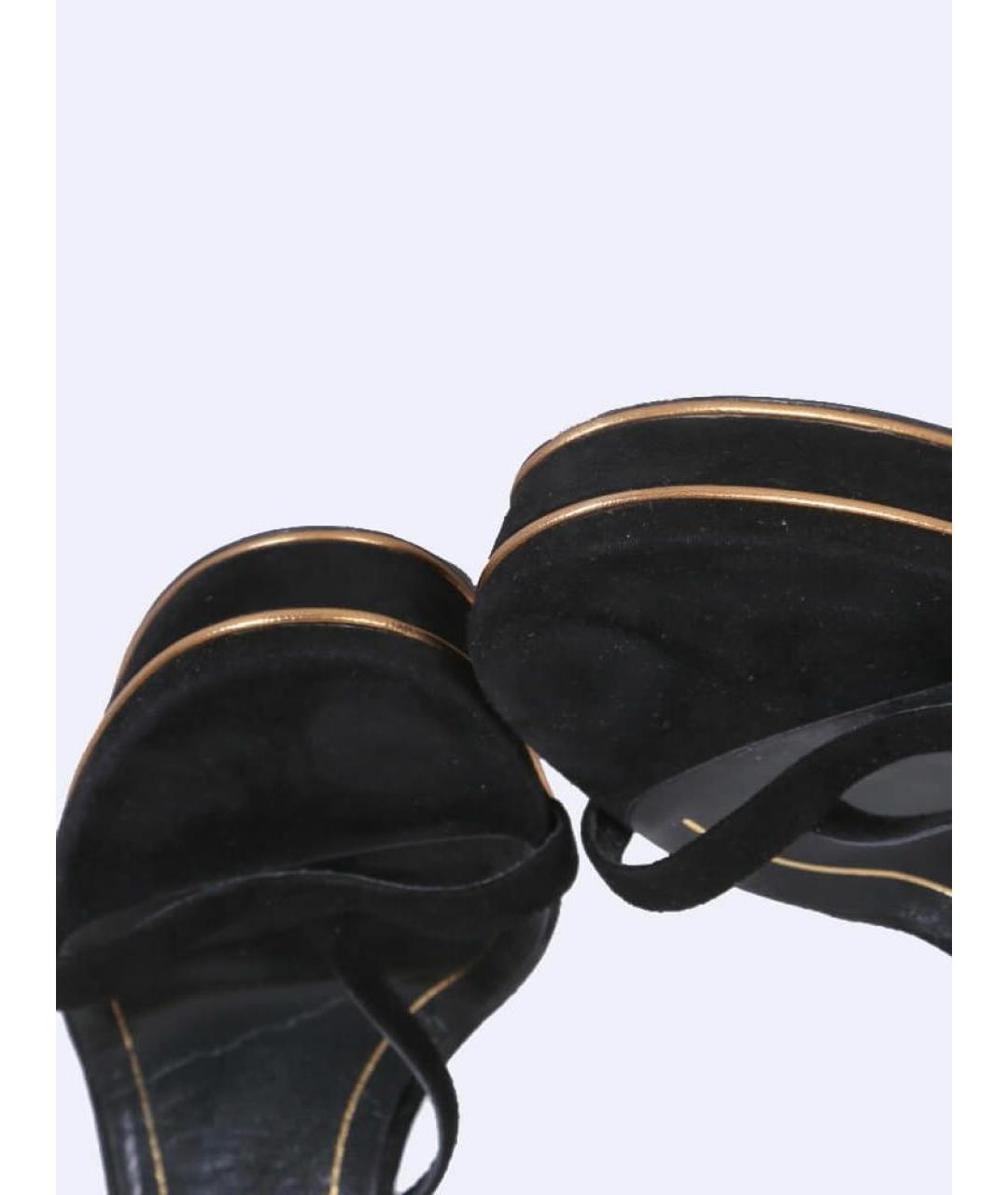 GUCCI Черные замшевые босоножки, фото 3