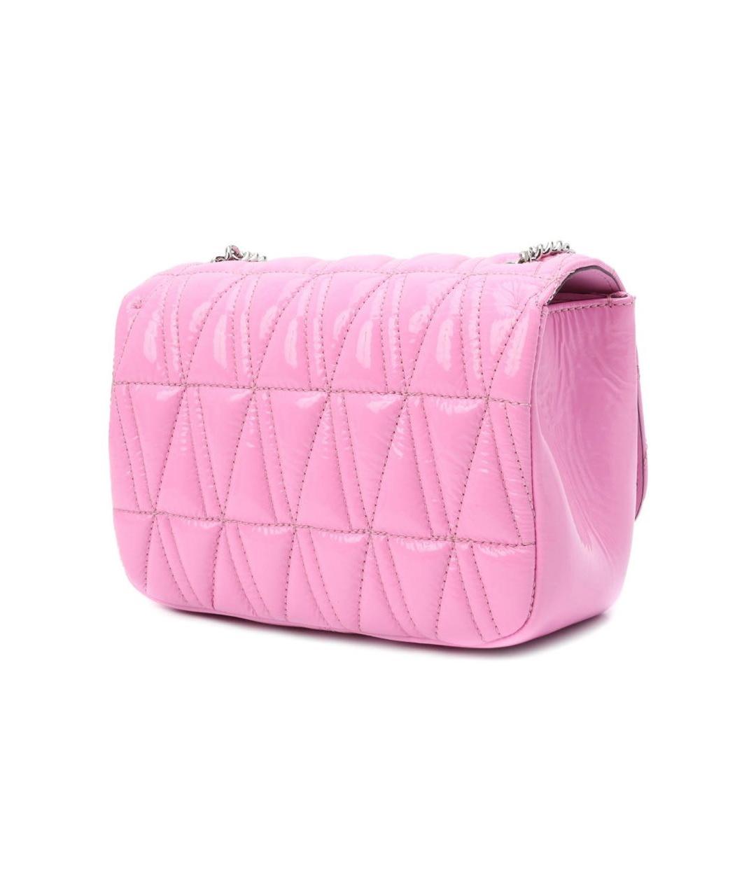VERSACE Розовая сумка через плечо из лакированной кожи, фото 2