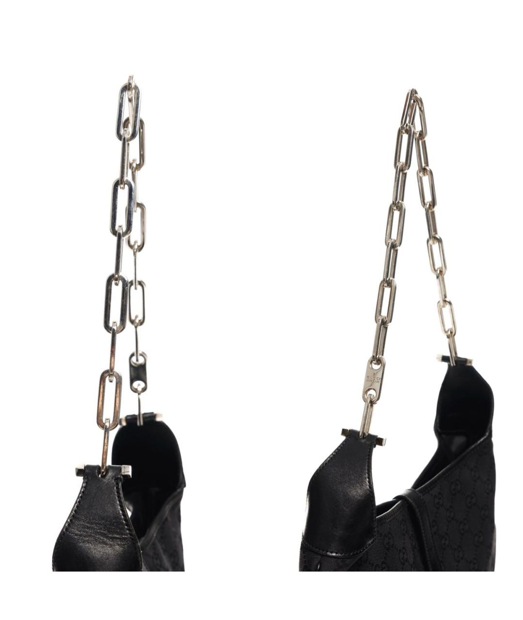 GUCCI Черная жаккардовая сумка через плечо, фото 4