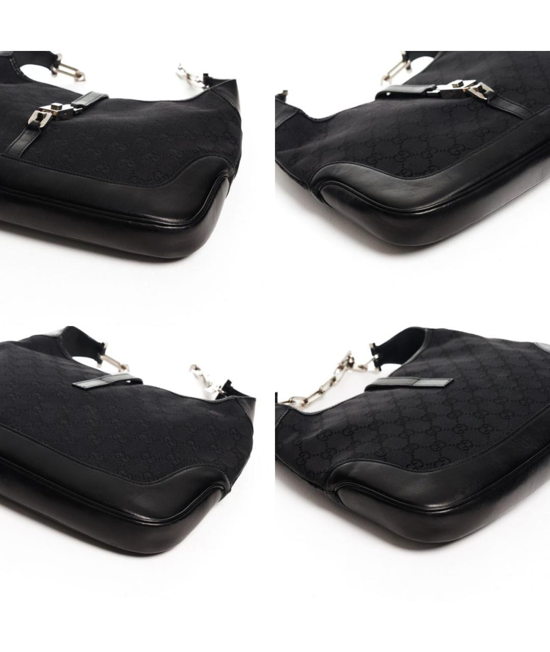 GUCCI Черная жаккардовая сумка через плечо, фото 5