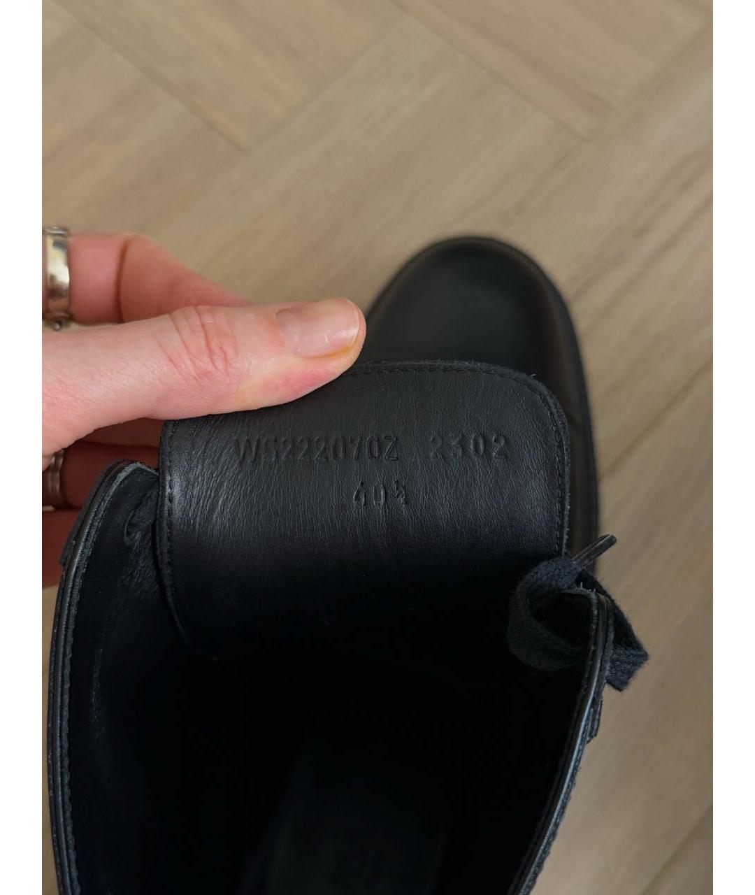 HERMES Черные кожаные ботинки, фото 8