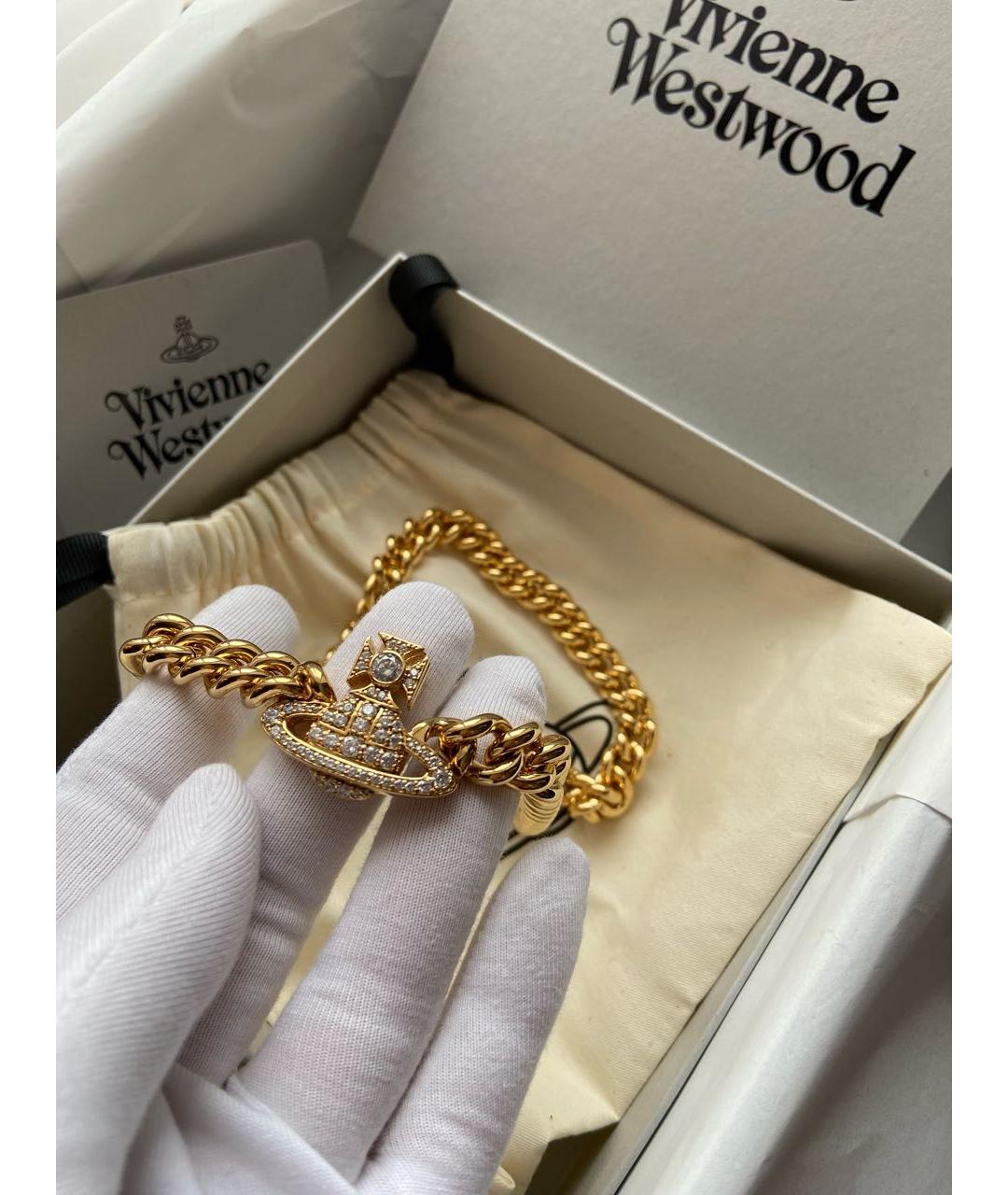 VIVIENNE WESTWOOD Золотое латунное колье, фото 4