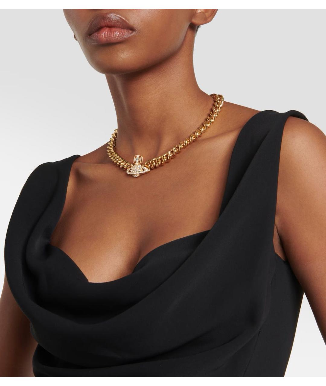 VIVIENNE WESTWOOD Золотое латунное колье, фото 2