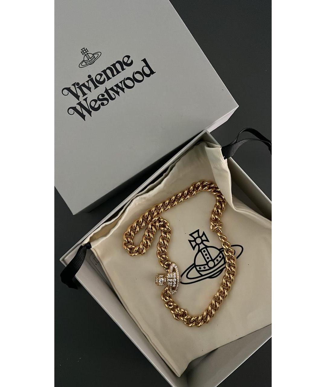 VIVIENNE WESTWOOD Золотое латунное колье, фото 4