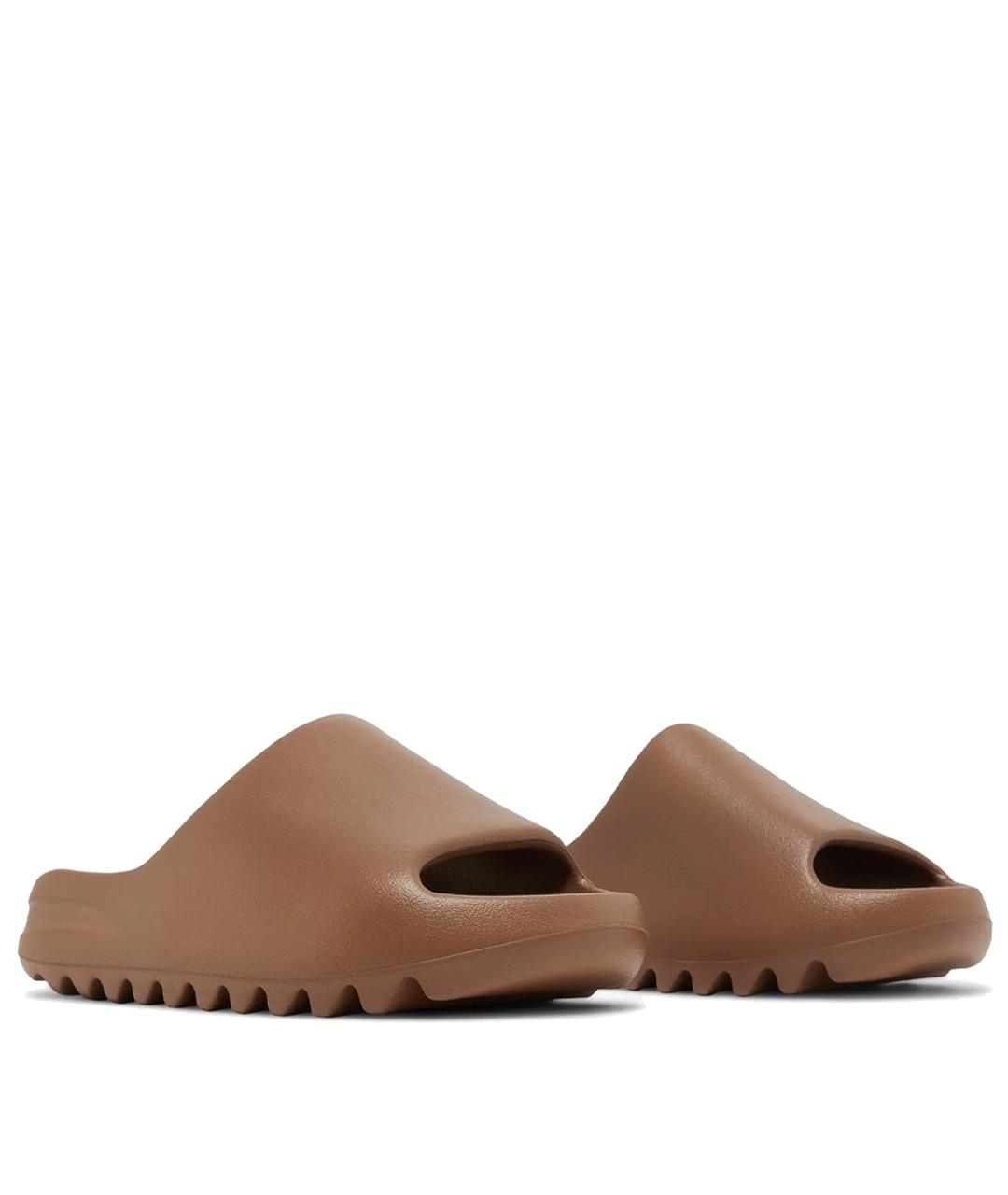 ADIDAS YEEZY Коричневые резиновые шлепанцы, фото 2