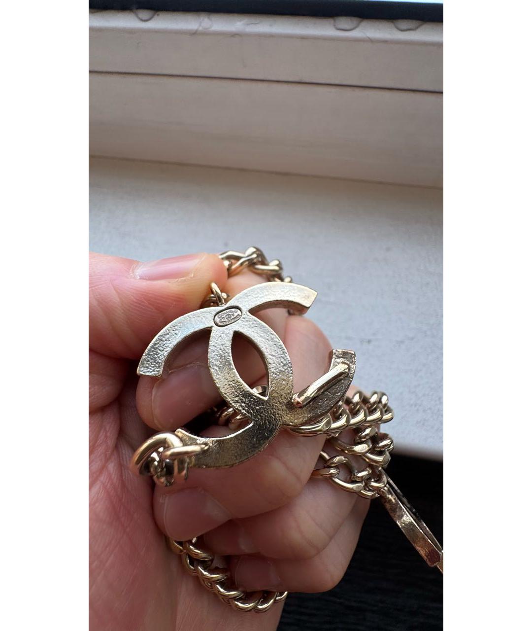 CHANEL Золотое латунное колье, фото 4