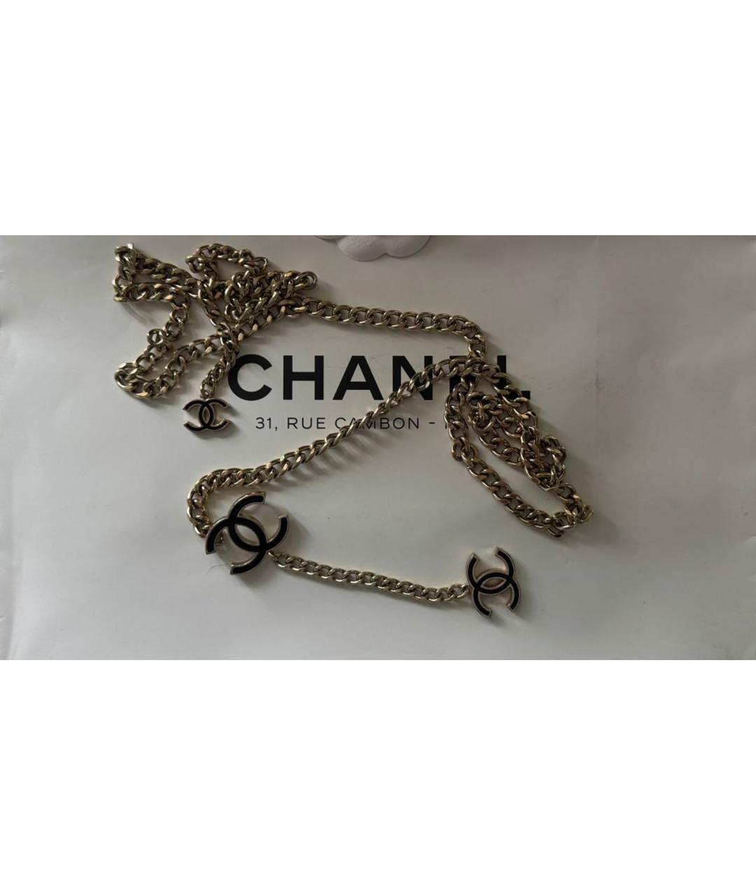 CHANEL Золотое латунное колье, фото 5