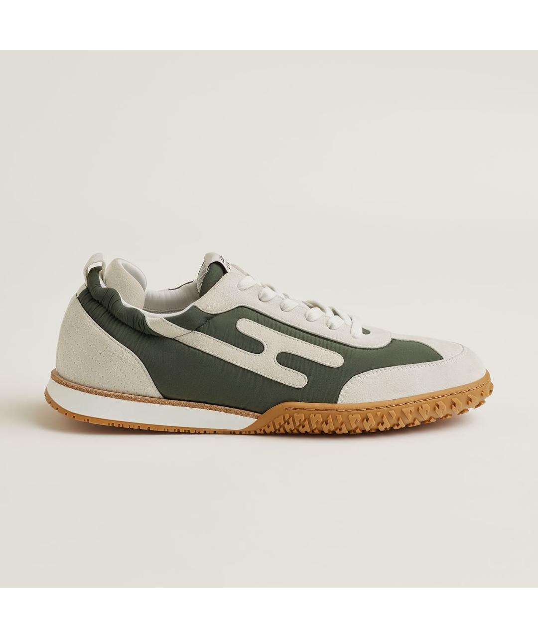 HERMES Зеленые синтетические низкие кроссовки / кеды, фото 7