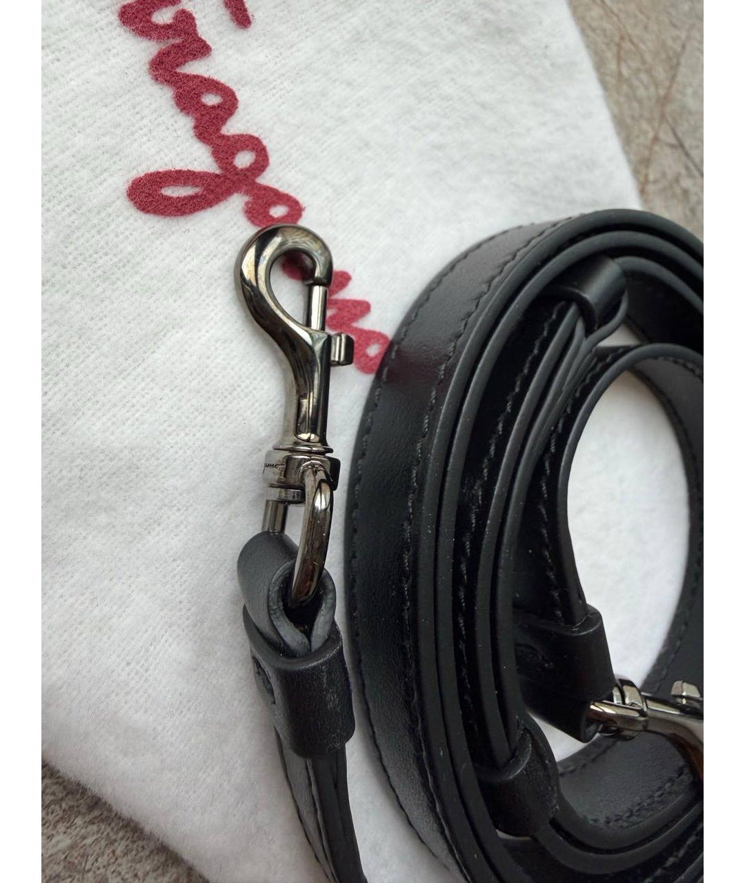 FERRAGAMO Черная тканевая сумка через плечо, фото 6