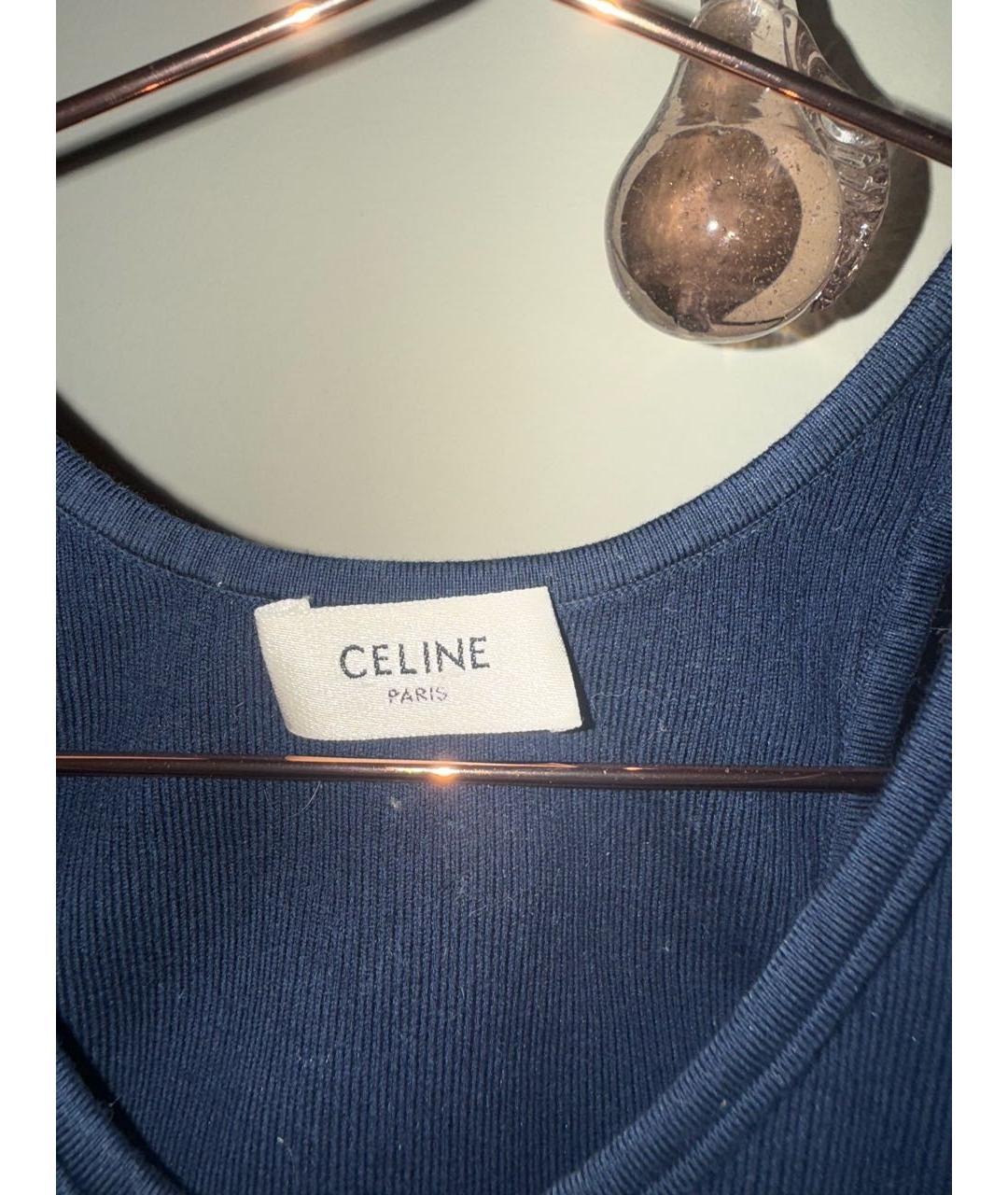 CELINE Темно-синяя полиамидовая майка, фото 3