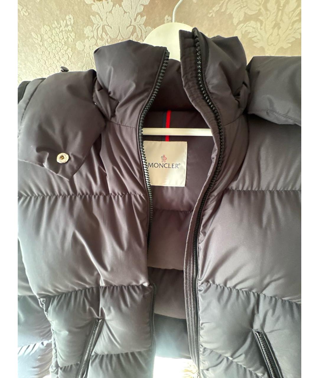 MONCLER Черная хлопковая куртка, фото 4