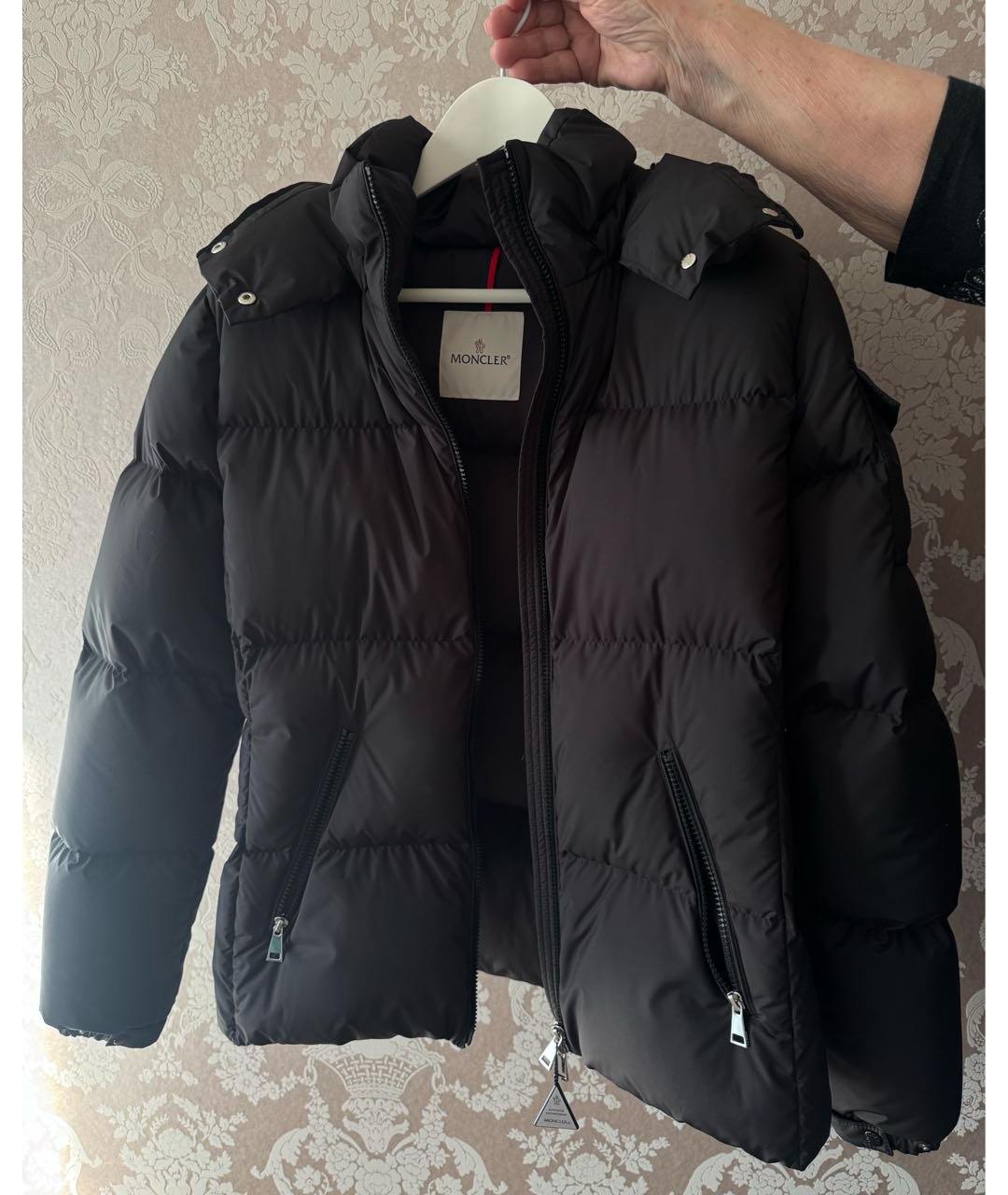 MONCLER Черная хлопковая куртка, фото 5