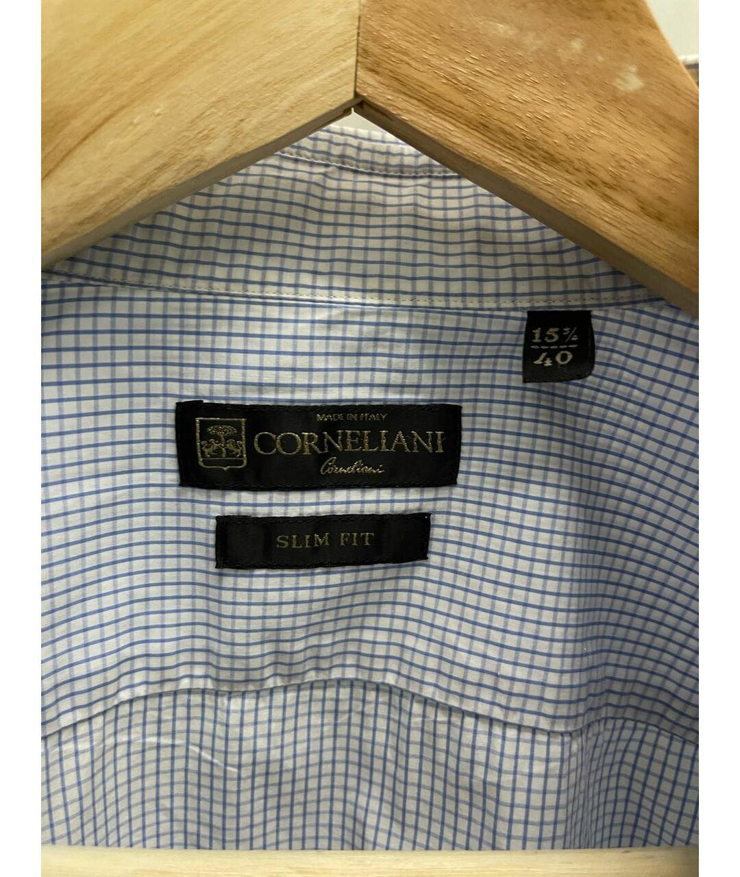 CORNELIANI Голубая хлопковая классическая рубашка, фото 5