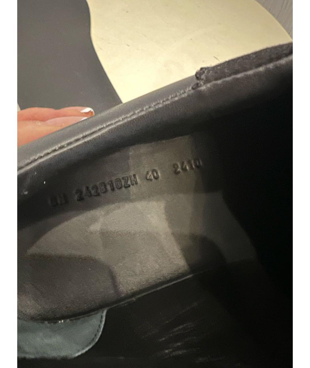 HERMES Черные кожаные кроссовки, фото 6