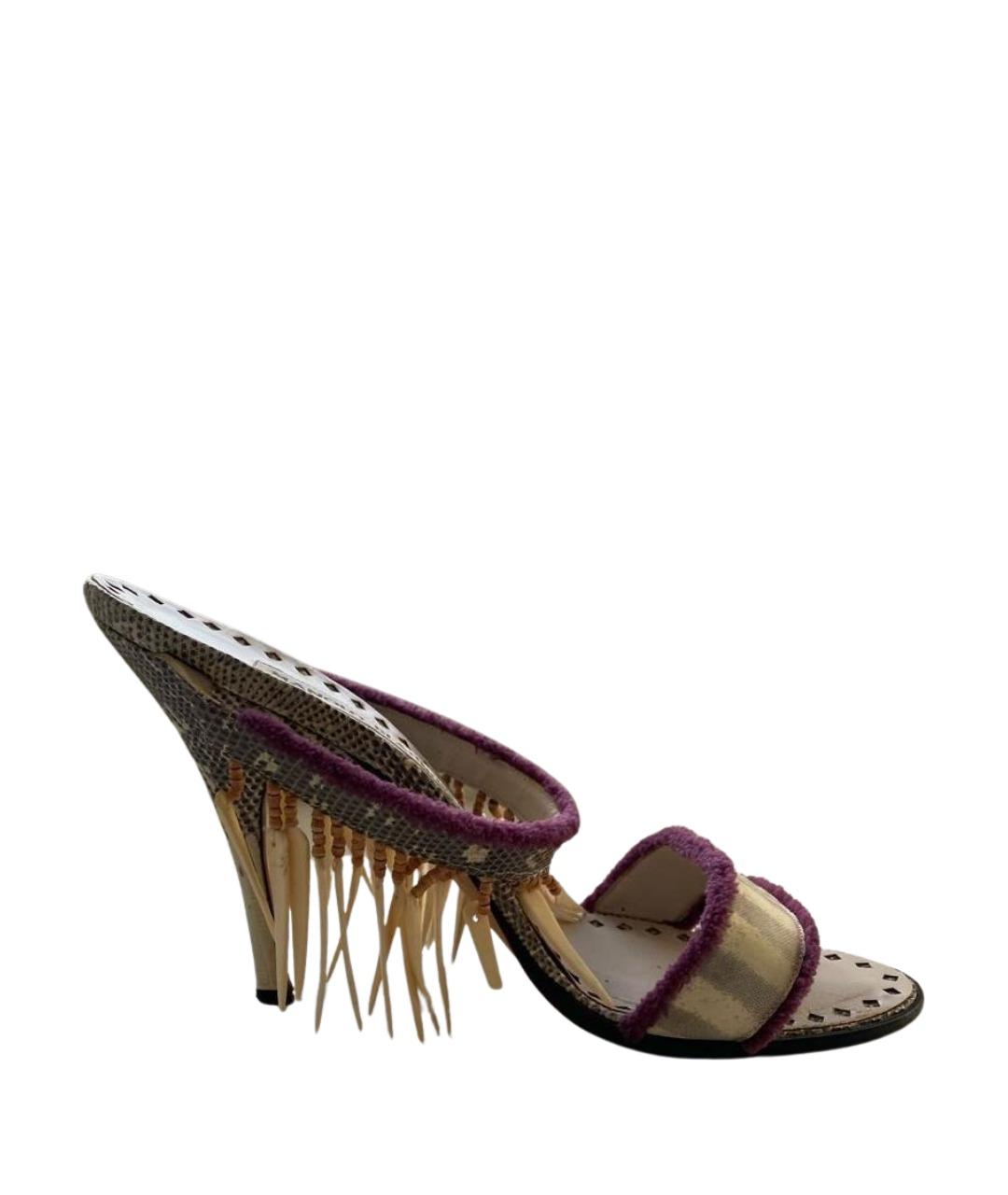 MANOLO BLAHNIK Мульти кожаные босоножки, фото 1