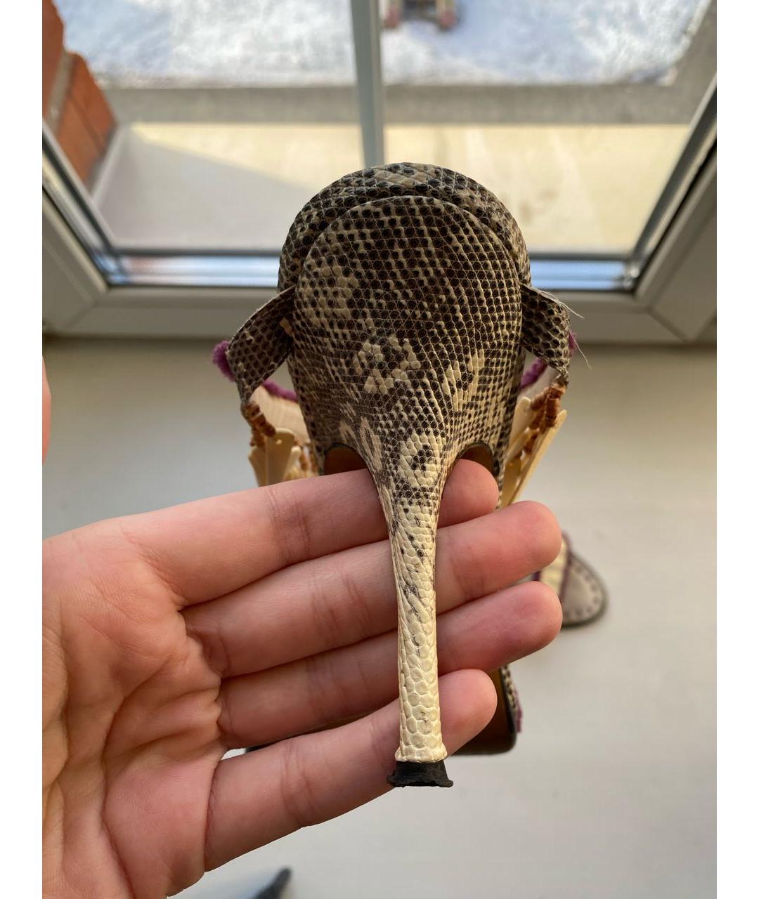 MANOLO BLAHNIK Мульти кожаные босоножки, фото 6