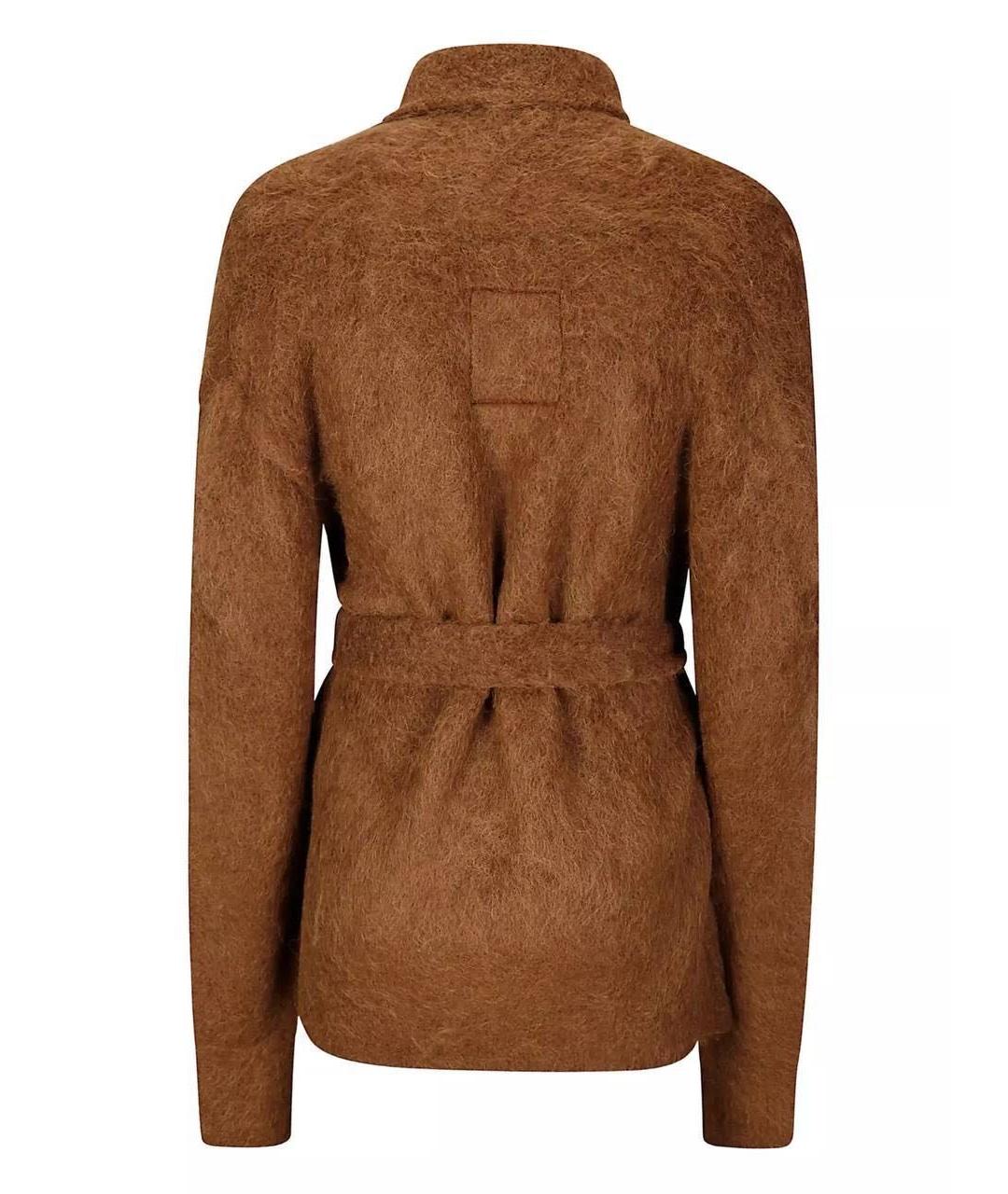 UMA WANG Коричневый шерстяной кардиган, фото 2