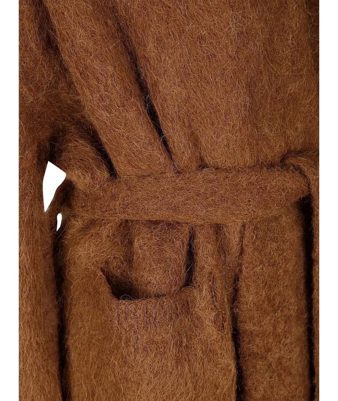 UMA WANG Коричневый шерстяной кардиган, фото 3