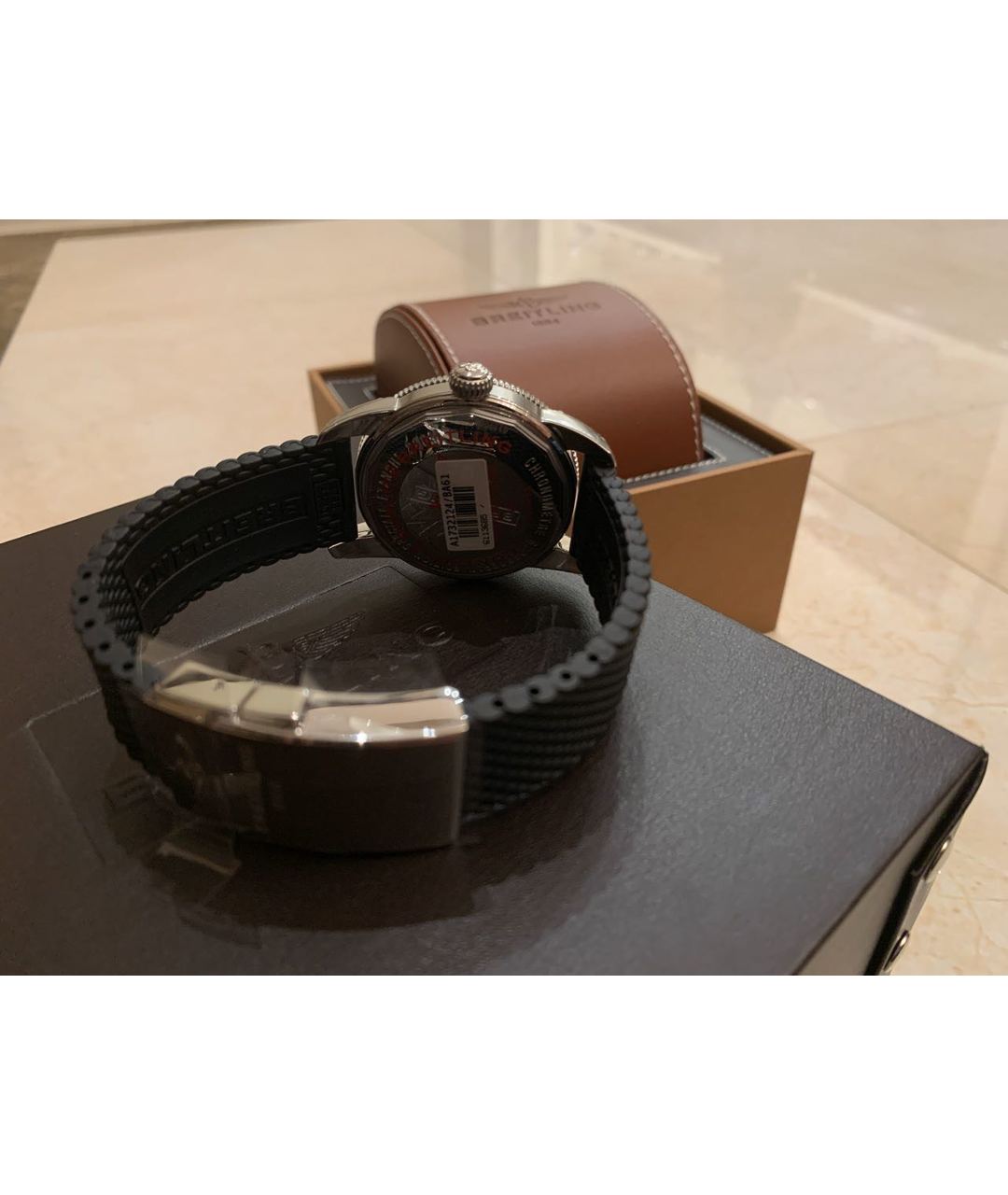 BREITLING SUPEROCEAN Черные стальные часы, фото 8