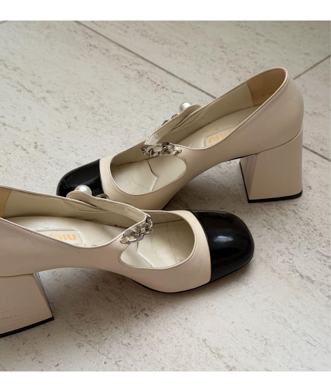 MIU MIU Мульти кожаные туфли, фото 8