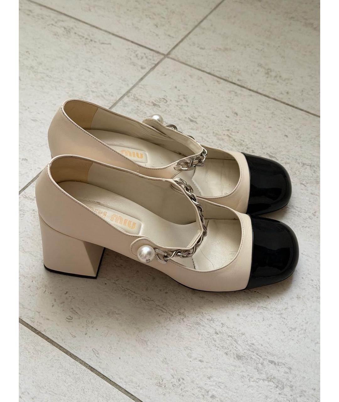 MIU MIU Мульти кожаные туфли, фото 7