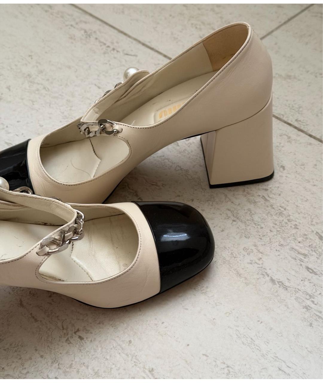 MIU MIU Мульти кожаные туфли, фото 5