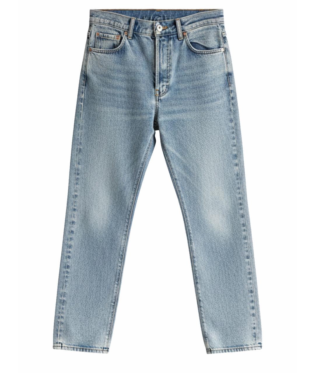 VALENTINO Голубые хлопковые джинсы скинни, фото 1