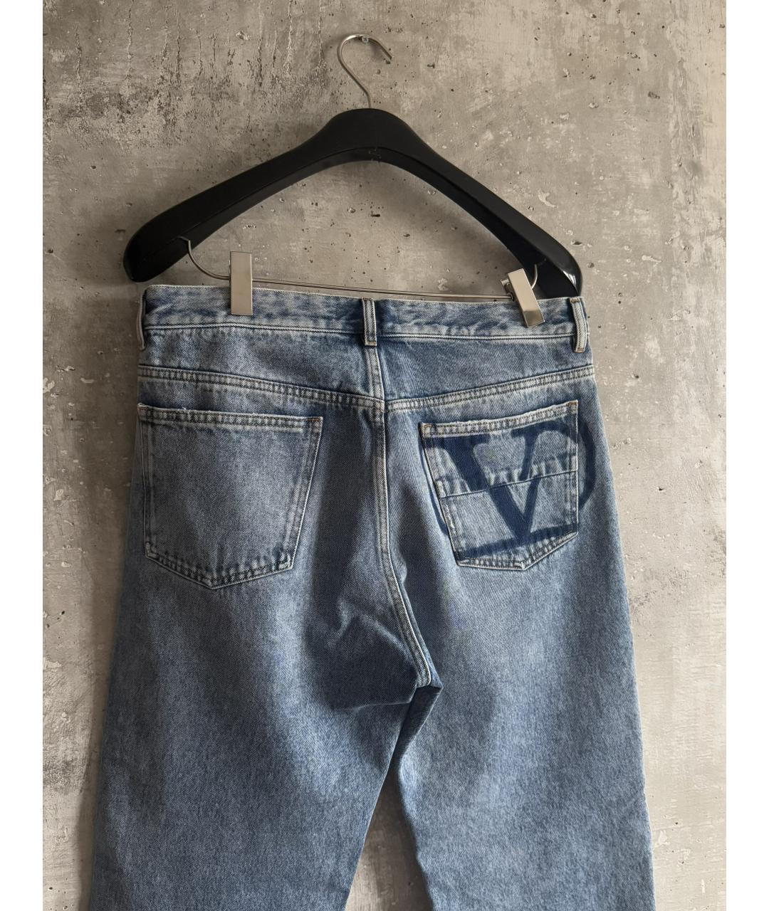 VALENTINO Голубые хлопковые джинсы скинни, фото 2