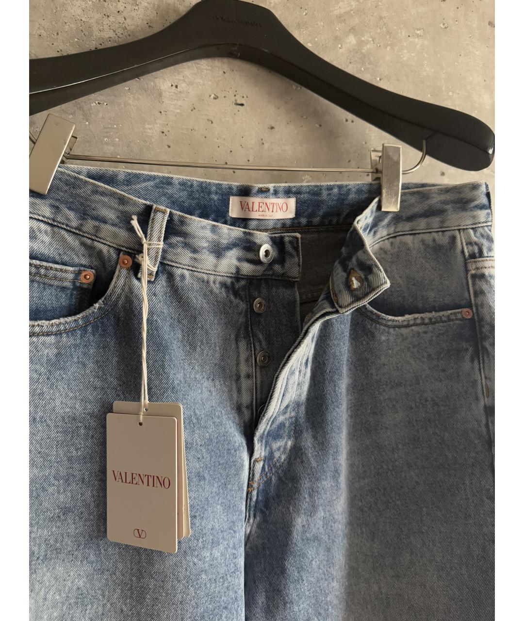 VALENTINO Голубые хлопковые джинсы скинни, фото 6