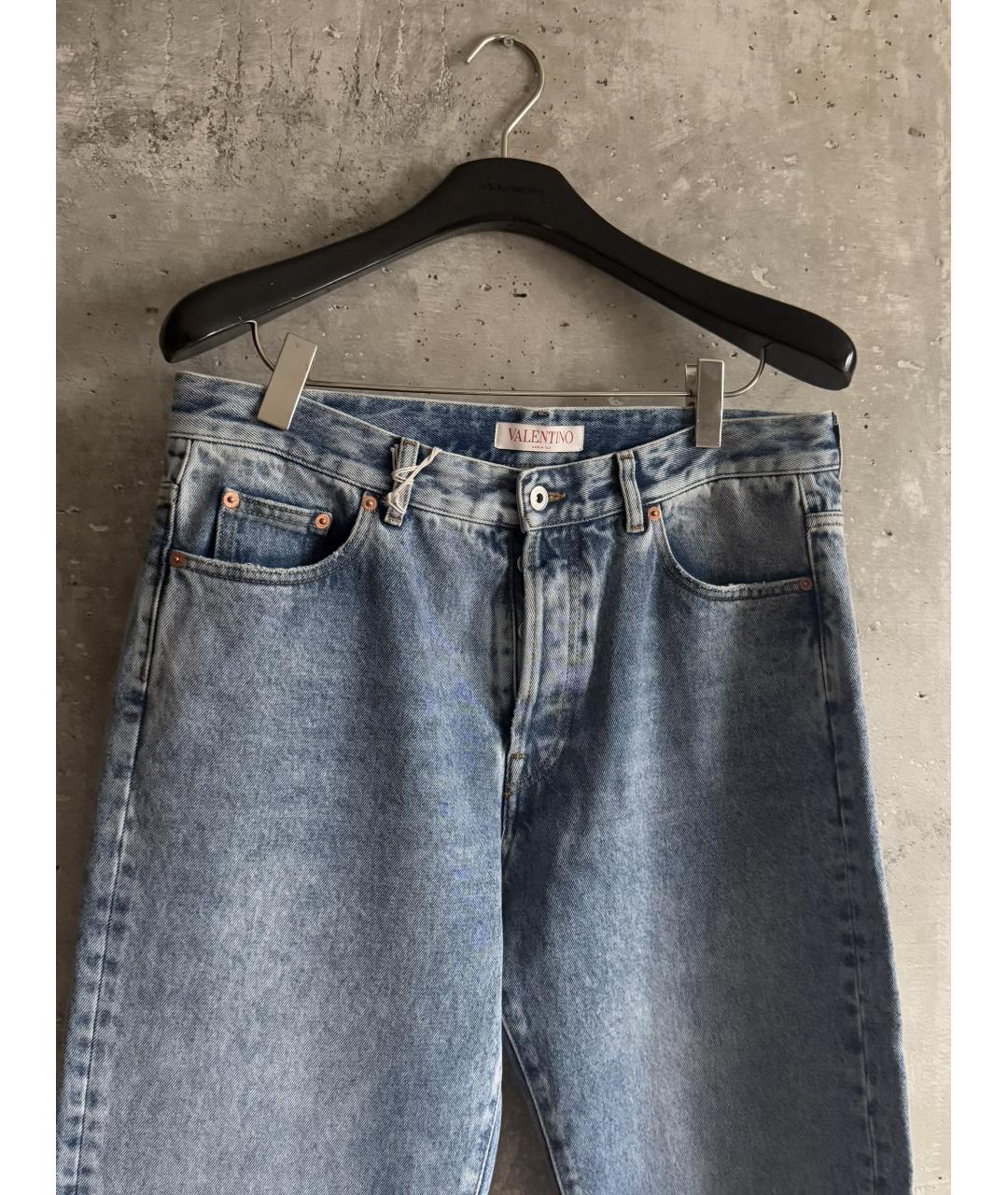 VALENTINO Голубые хлопковые джинсы скинни, фото 4