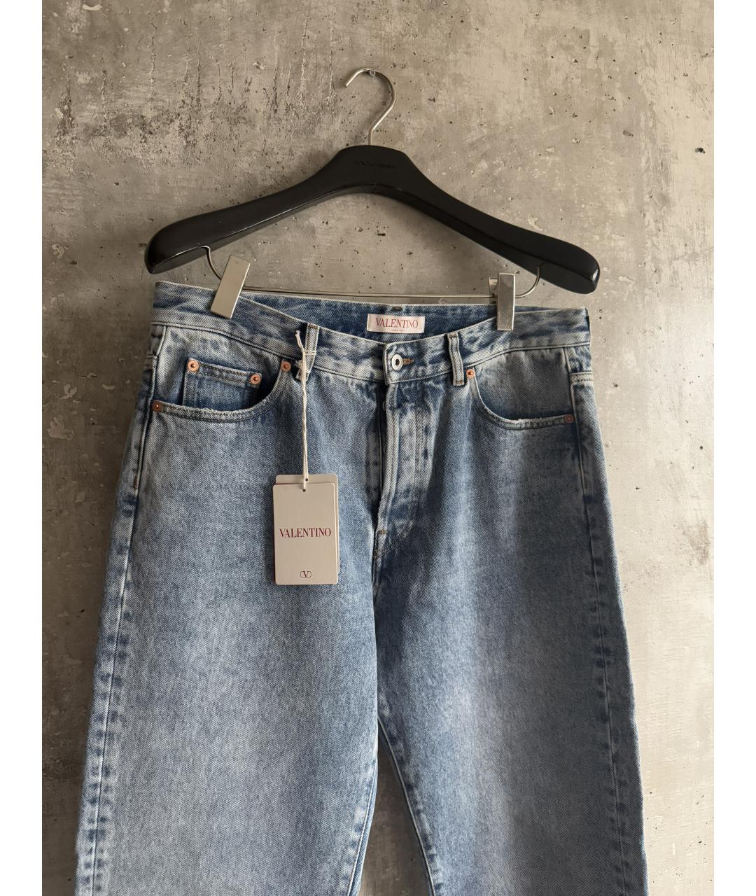VALENTINO Голубые хлопковые джинсы скинни, фото 5