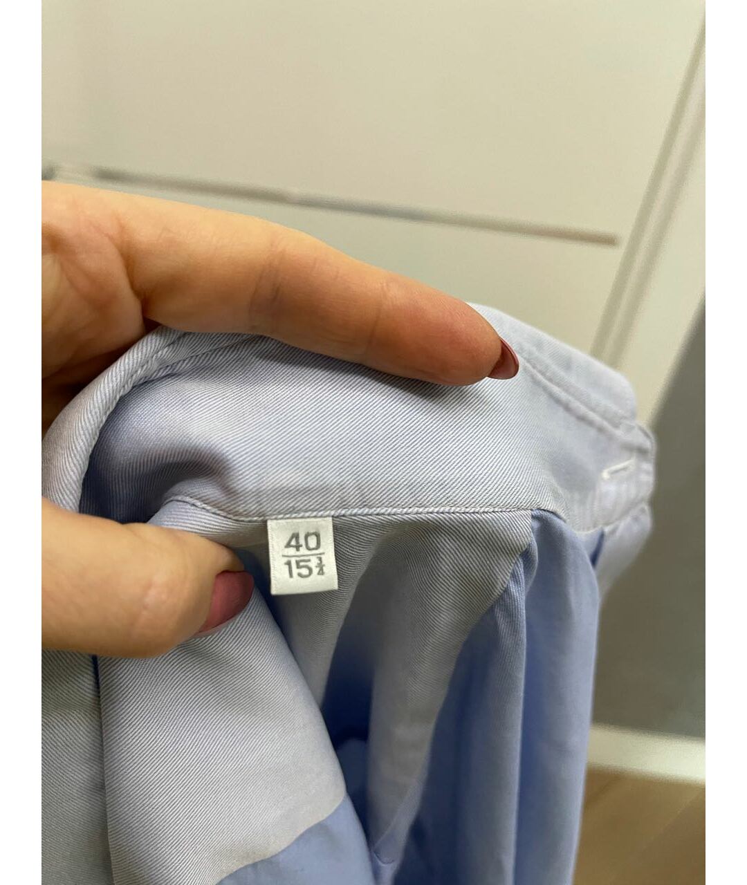 ERMENEGILDO ZEGNA Голубая хлопковая классическая рубашка, фото 6