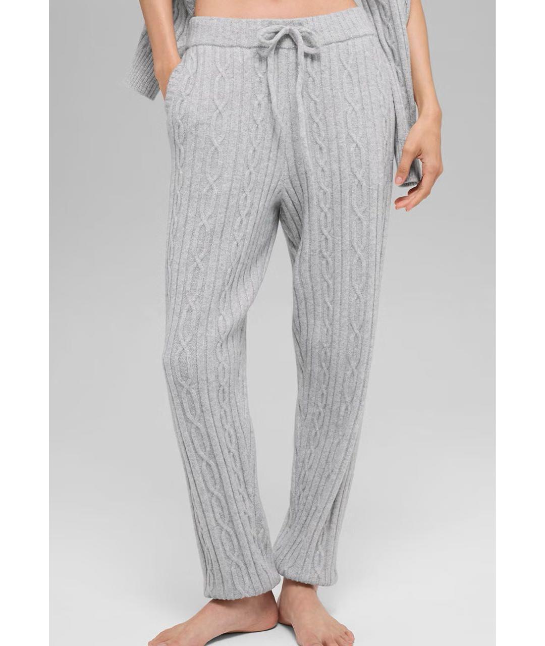 ALO YOGA Серые прямые брюки, фото 2