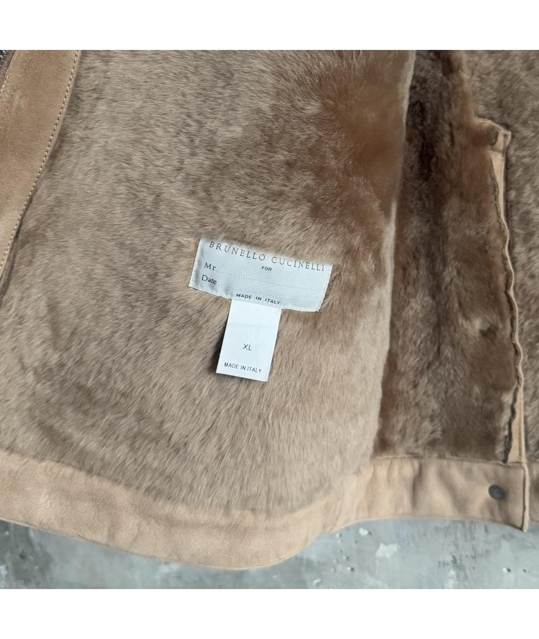 BRUNELLO CUCINELLI Коричневая хлопковая дубленка/шуба, фото 7