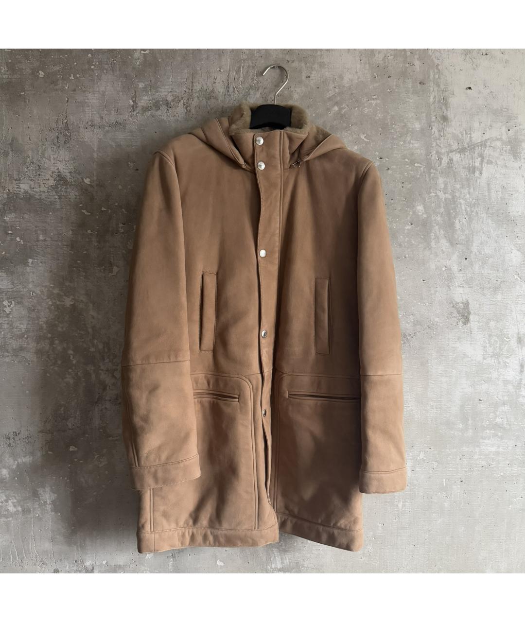 BRUNELLO CUCINELLI Коричневая хлопковая дубленка/шуба, фото 10